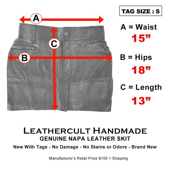 LeatherCult | Napa Leather Skirt NWT Handmade - Picture 11 of 11